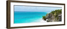 ¡Viva Mexico! Panoramic Collection - Caribbean Coastline in Tulum IV-Philippe Hugonnard-Framed Photographic Print