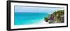 ¡Viva Mexico! Panoramic Collection - Caribbean Coastline in Tulum IV-Philippe Hugonnard-Framed Photographic Print