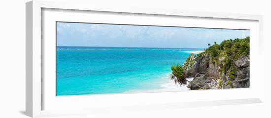 ¡Viva Mexico! Panoramic Collection - Caribbean Coastline in Tulum IV-Philippe Hugonnard-Framed Photographic Print