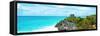 ¡Viva Mexico! Panoramic Collection - Caribbean Coastline in Tulum IX-Philippe Hugonnard-Framed Stretched Canvas