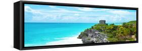 ¡Viva Mexico! Panoramic Collection - Caribbean Coastline in Tulum IX-Philippe Hugonnard-Framed Stretched Canvas