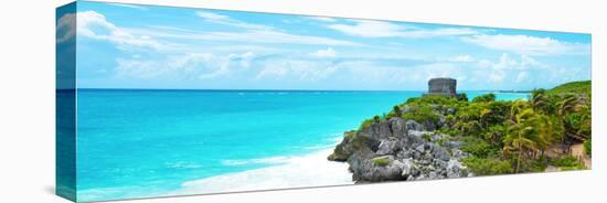 ¡Viva Mexico! Panoramic Collection - Caribbean Coastline in Tulum IX-Philippe Hugonnard-Stretched Canvas