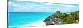 ¡Viva Mexico! Panoramic Collection - Caribbean Coastline in Tulum IX-Philippe Hugonnard-Stretched Canvas
