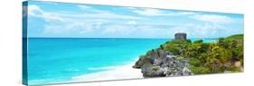 ¡Viva Mexico! Panoramic Collection - Caribbean Coastline in Tulum IX-Philippe Hugonnard-Stretched Canvas