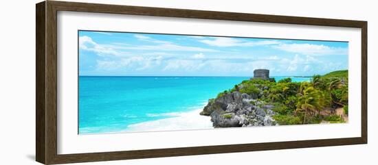 ¡Viva Mexico! Panoramic Collection - Caribbean Coastline in Tulum IX-Philippe Hugonnard-Framed Photographic Print