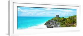 ¡Viva Mexico! Panoramic Collection - Caribbean Coastline in Tulum IX-Philippe Hugonnard-Framed Photographic Print