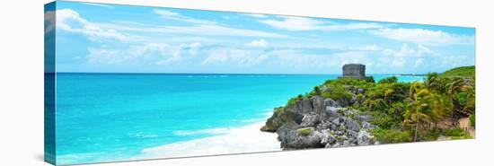 ¡Viva Mexico! Panoramic Collection - Caribbean Coastline in Tulum IX-Philippe Hugonnard-Stretched Canvas