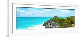 ¡Viva Mexico! Panoramic Collection - Caribbean Coastline in Tulum IX-Philippe Hugonnard-Framed Photographic Print