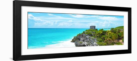¡Viva Mexico! Panoramic Collection - Caribbean Coastline in Tulum IX-Philippe Hugonnard-Framed Photographic Print
