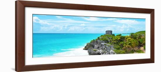 ¡Viva Mexico! Panoramic Collection - Caribbean Coastline in Tulum IX-Philippe Hugonnard-Framed Photographic Print