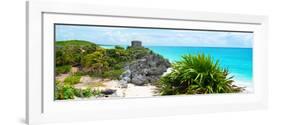 ¡Viva Mexico! Panoramic Collection - Caribbean Coastline in Tulum VI-Philippe Hugonnard-Framed Photographic Print