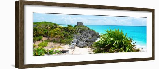 ¡Viva Mexico! Panoramic Collection - Caribbean Coastline in Tulum VI-Philippe Hugonnard-Framed Photographic Print