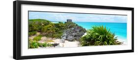 ¡Viva Mexico! Panoramic Collection - Caribbean Coastline in Tulum VI-Philippe Hugonnard-Framed Photographic Print