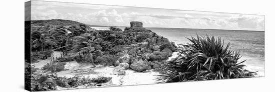 ¡Viva Mexico! Panoramic Collection - Caribbean Coastline in Tulum VII-Philippe Hugonnard-Stretched Canvas