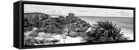 ¡Viva Mexico! Panoramic Collection - Caribbean Coastline in Tulum VII-Philippe Hugonnard-Framed Stretched Canvas