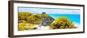 ¡Viva Mexico! Panoramic Collection - Caribbean Coastline in Tulum VIII-Philippe Hugonnard-Framed Photographic Print