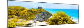 ¡Viva Mexico! Panoramic Collection - Caribbean Coastline in Tulum VIII-Philippe Hugonnard-Mounted Photographic Print