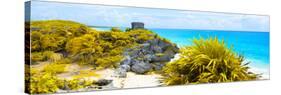 ¡Viva Mexico! Panoramic Collection - Caribbean Coastline in Tulum VIII-Philippe Hugonnard-Stretched Canvas