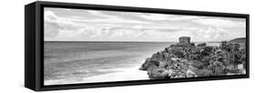 ¡Viva Mexico! Panoramic Collection - Caribbean Coastline in Tulum X-Philippe Hugonnard-Framed Stretched Canvas