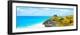 ¡Viva Mexico! Panoramic Collection - Caribbean Coastline in Tulum XI-Philippe Hugonnard-Framed Photographic Print