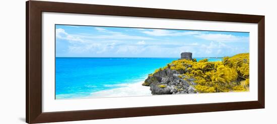 ¡Viva Mexico! Panoramic Collection - Caribbean Coastline in Tulum XI-Philippe Hugonnard-Framed Photographic Print