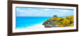 ¡Viva Mexico! Panoramic Collection - Caribbean Coastline in Tulum XI-Philippe Hugonnard-Framed Photographic Print