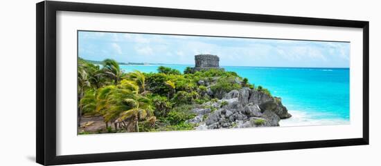 ¡Viva Mexico! Panoramic Collection - Caribbean Coastline in Tulum XII-Philippe Hugonnard-Framed Photographic Print