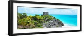 ¡Viva Mexico! Panoramic Collection - Caribbean Coastline in Tulum XII-Philippe Hugonnard-Framed Photographic Print