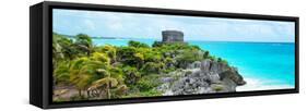 ¡Viva Mexico! Panoramic Collection - Caribbean Coastline in Tulum XII-Philippe Hugonnard-Framed Stretched Canvas