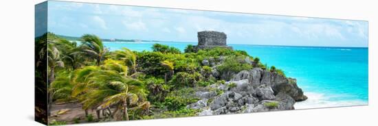 ¡Viva Mexico! Panoramic Collection - Caribbean Coastline in Tulum XII-Philippe Hugonnard-Stretched Canvas