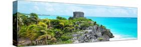 ¡Viva Mexico! Panoramic Collection - Caribbean Coastline in Tulum XII-Philippe Hugonnard-Stretched Canvas