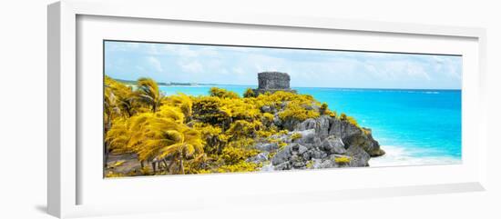 ¡Viva Mexico! Panoramic Collection - Caribbean Coastline in Tulum XIII-Philippe Hugonnard-Framed Photographic Print
