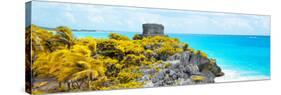 ¡Viva Mexico! Panoramic Collection - Caribbean Coastline in Tulum XIII-Philippe Hugonnard-Stretched Canvas