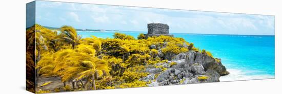 ¡Viva Mexico! Panoramic Collection - Caribbean Coastline in Tulum XIII-Philippe Hugonnard-Stretched Canvas