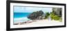 ¡Viva Mexico! Panoramic Collection - Caribbean Coastline in Tulum-Philippe Hugonnard-Framed Photographic Print