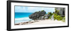 ¡Viva Mexico! Panoramic Collection - Caribbean Coastline in Tulum-Philippe Hugonnard-Framed Photographic Print