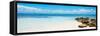 ¡Viva Mexico! Panoramic Collection - Caribbean Coastline overlooking Cancun II-Philippe Hugonnard-Framed Stretched Canvas