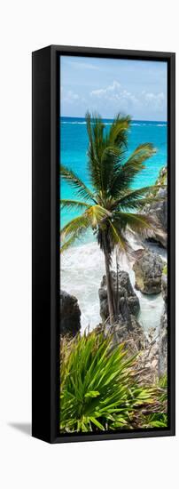 ¡Viva Mexico! Panoramic Collection - Caribbean Coastline - Tulum IX-Philippe Hugonnard-Framed Stretched Canvas