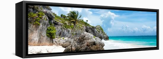 ?Viva Mexico! Panoramic Collection - Caribbean Coastline - Tulum VI-Philippe Hugonnard-Framed Stretched Canvas