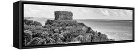 ¡Viva Mexico! Panoramic Collection - Caribbean Coastline - Tulum XI-Philippe Hugonnard-Framed Stretched Canvas