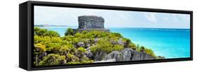¡Viva Mexico! Panoramic Collection - Caribbean Coastline - Tulum XII-Philippe Hugonnard-Framed Stretched Canvas