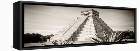 ¡Viva Mexico! Panoramic Collection - Chichen Itza Pyramid II-Philippe Hugonnard-Framed Stretched Canvas