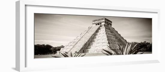 ¡Viva Mexico! Panoramic Collection - Chichen Itza Pyramid II-Philippe Hugonnard-Framed Photographic Print