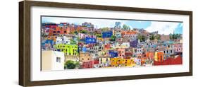 ¡Viva Mexico! Panoramic Collection - Colorful City Guanajuato II-Philippe Hugonnard-Framed Photographic Print