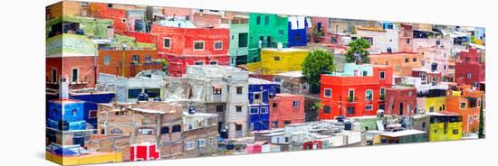 ¡Viva Mexico! Panoramic Collection - Colorful Cityscape Guanajuato II-Philippe Hugonnard-Stretched Canvas