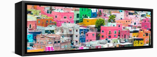 ¡Viva Mexico! Panoramic Collection - Colorful Cityscape Guanajuato IV-Philippe Hugonnard-Framed Stretched Canvas