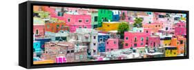 ¡Viva Mexico! Panoramic Collection - Colorful Cityscape Guanajuato IV-Philippe Hugonnard-Framed Stretched Canvas