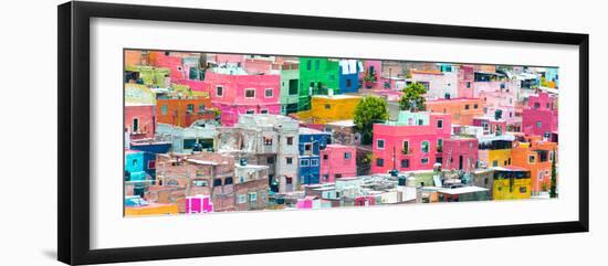 ¡Viva Mexico! Panoramic Collection - Colorful Cityscape Guanajuato IV-Philippe Hugonnard-Framed Photographic Print