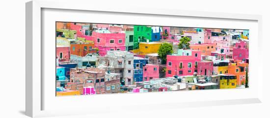 ¡Viva Mexico! Panoramic Collection - Colorful Cityscape Guanajuato IV-Philippe Hugonnard-Framed Photographic Print