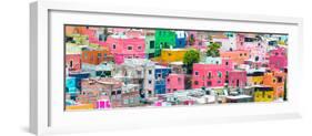 ¡Viva Mexico! Panoramic Collection - Colorful Cityscape Guanajuato IV-Philippe Hugonnard-Framed Photographic Print